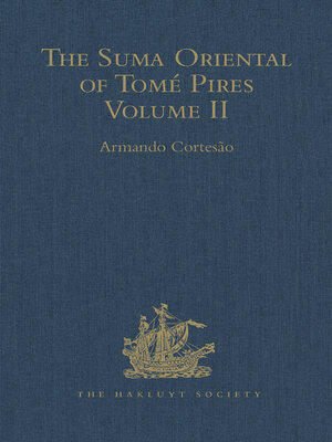 cover image of The Suma Oriental of Tomé Pires